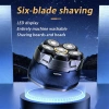 The Kangmeisi 6D cross-border bald electric shaver head is suitable for shaving, electric clippers and hair cutting for adults details Picture